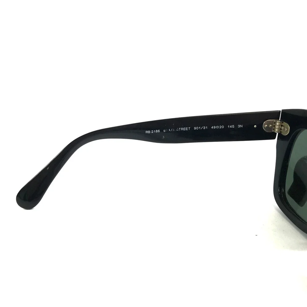 Ray-Ban Sunglasses RB2186 STATE STREET 901/31 Black Frames with G-15 Lenses